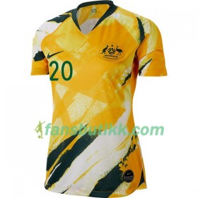Fotballdrakt Australia Sam Kerr 20 Hjemmetrøye VM - Kvinner 2019 Kortermet